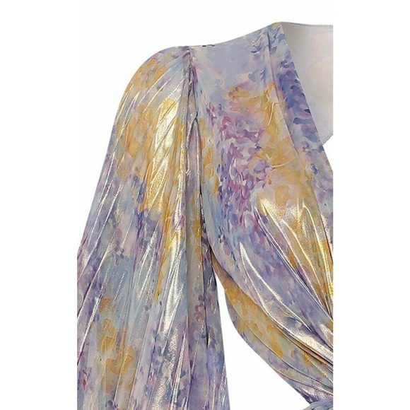 NEW Raisa Vanessa Pleated Chiffon Cut Out Jumpsuit Size FR 36 US 4/6 Small $1800 - Picture 5 of 11